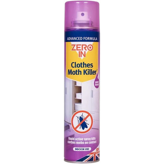 Moth Killer Spray Zero In Clothes 300ml Fresh Cloth Protector Insect 300ML - ZER434