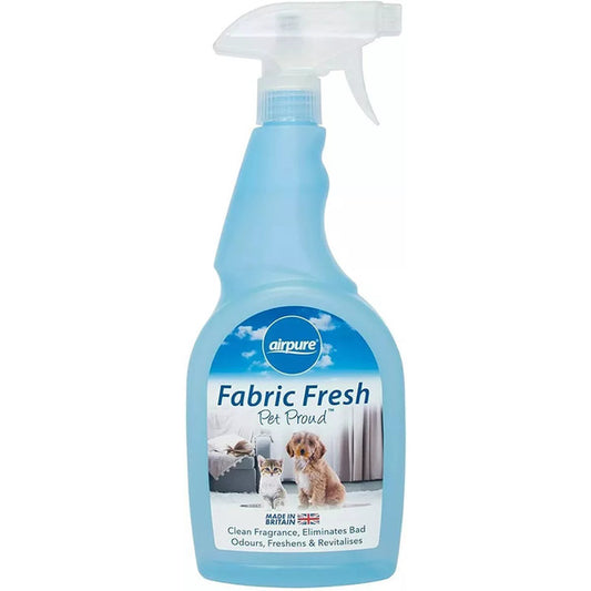 Airpure Fabric Freshener Pet Proud Refresher Spray Eliminates Bad Odours 750ml