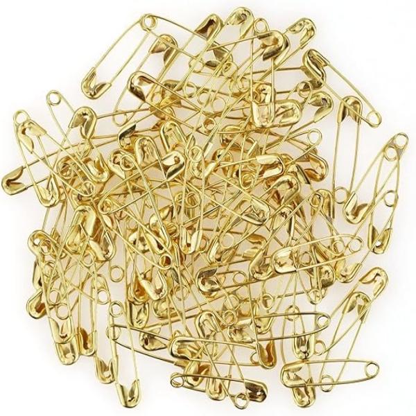 TIAN CAI Gold Safety Pins, 18mm Small Safety Pins Sewing Pins for Clothes Crafts Arts