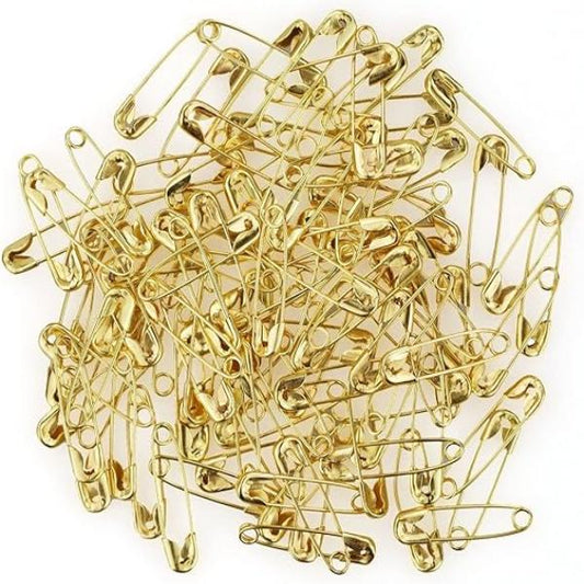 TIAN CAI Gold Safety Pins, 18mm Small Safety Pins Sewing Pins for Clothes Crafts Arts