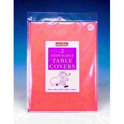 CAROLINE PAPER TABLE COVERS RED 90X90CM APPROX