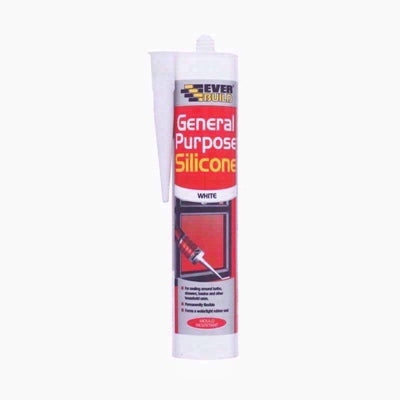 EVERBUILD G/P SILICONE WHITE