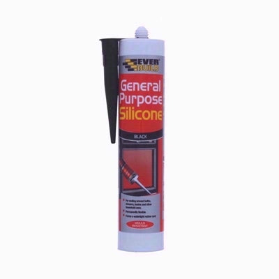 EVERBUILD G/P SILICONE BLACK