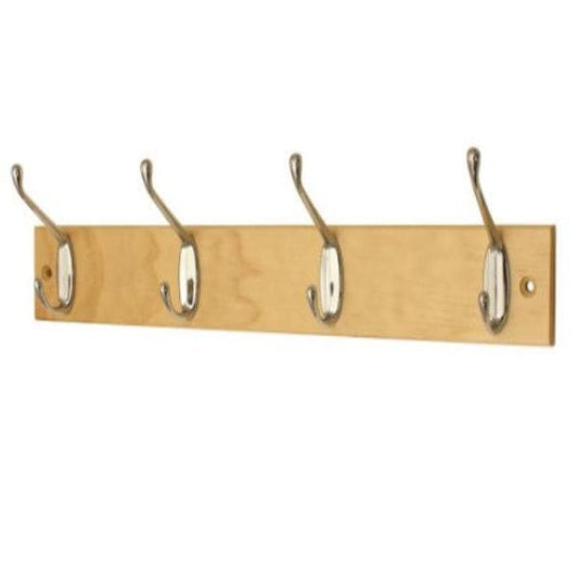 Slimline Hookrail - Pine w/ Chrome Slim 4 FSC100%
