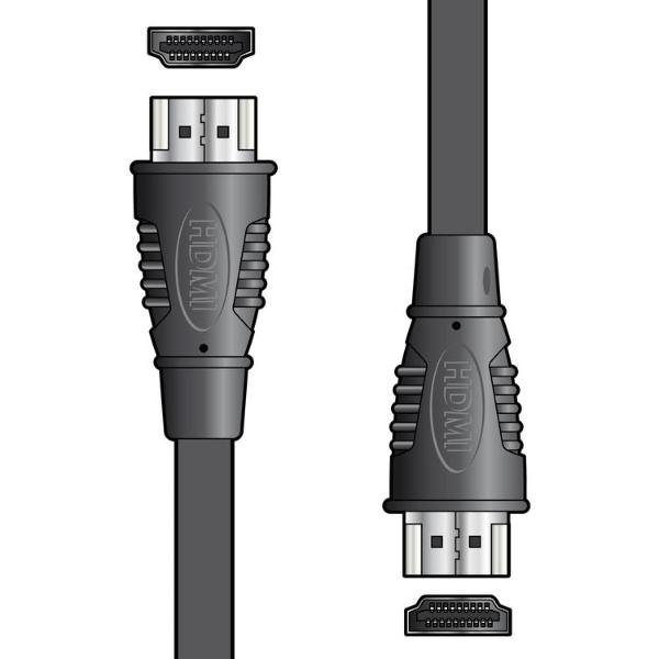 HDMI High Speed with Ethernet Plug to Plug Leads Black 5.0m