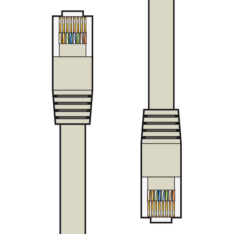 Cat6 UTP RJ45 Ethernet Patch Cables Grey 0.5m