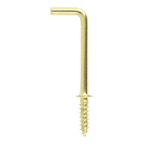 Cup Hooks - Square - Electro Brass 25mm