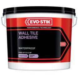 Evo-Stik Tile A Wall Waterproof Adhesive for Ceramic Tiles Economy 1L
