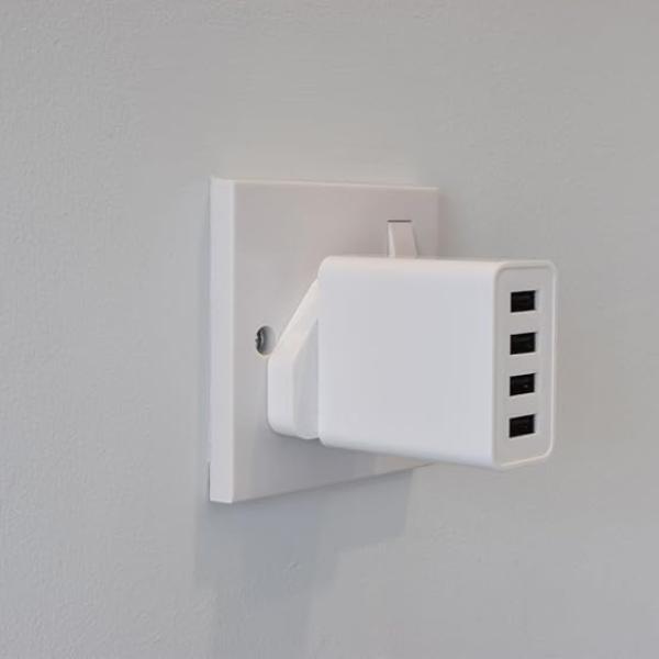 Mercury | Mains USB Multi Charger with 4 x USB Type-A ports | 4A