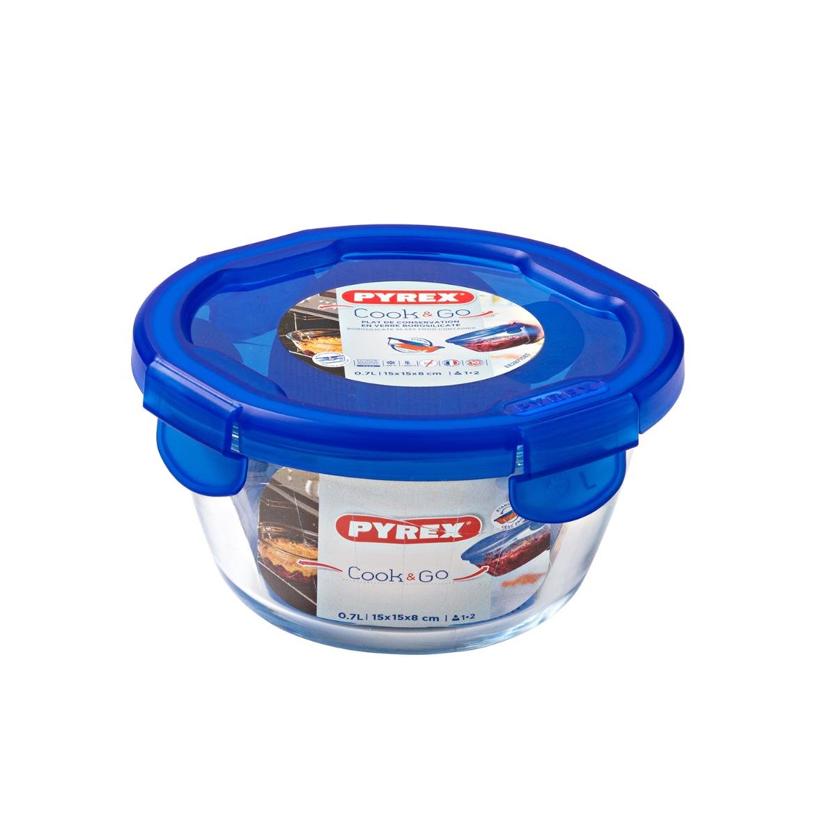 Pyrex ROUND PLATE WITH LID 15x15cm 0.7L
