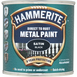 Hammerite Metal Paint Satin 250ml Black