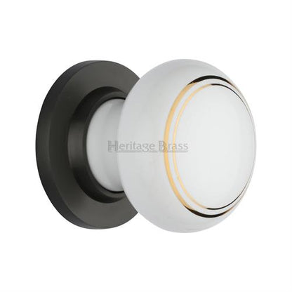Gold Line Door Knob on Rose