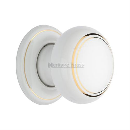 Gold Line Door Knob on Rose