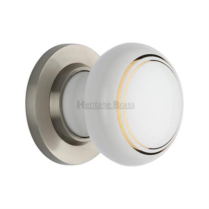 Gold Line Door Knob on Rose