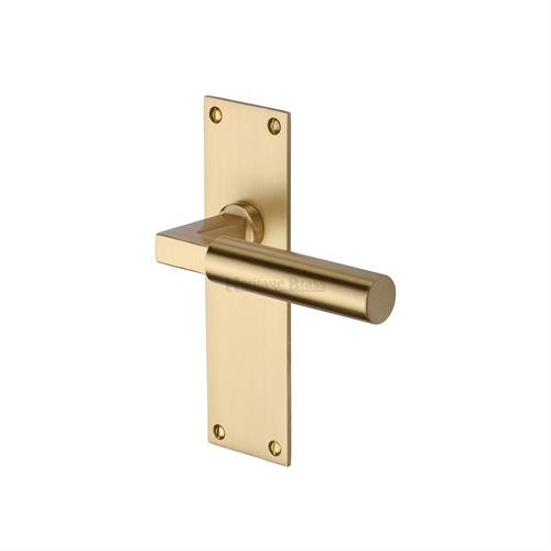 Bauhaus Door Handle on Plate (Lever Latch)