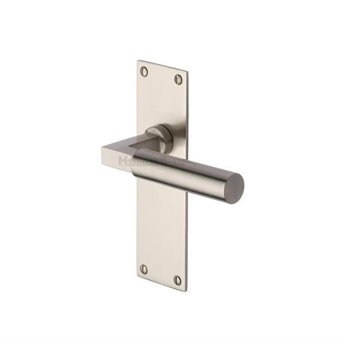 Bauhaus Door Handle on Plate (Lever Latch)