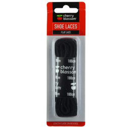 Cherry Blossom Flat Lace Black 180cm