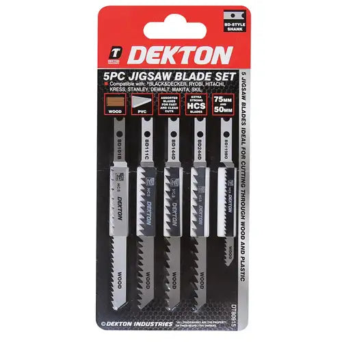 5PC JIGSAW BLADE SET, DT80915