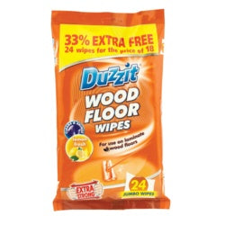 Duzzit Wood Floor Wipes Lemon Fresh / 18 Pack