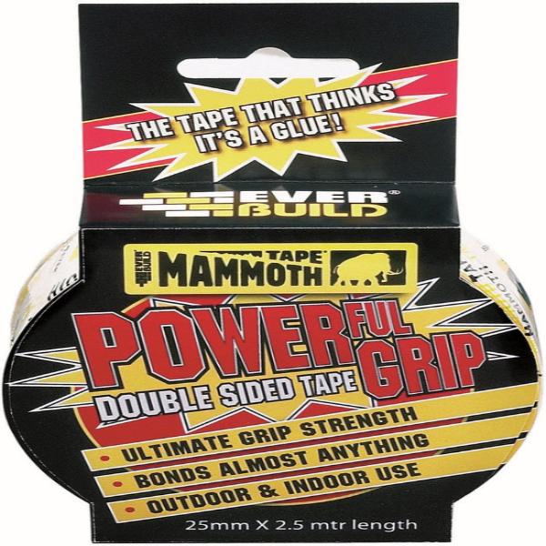 Everbuild 25mm Double Sided Powergrip Tape