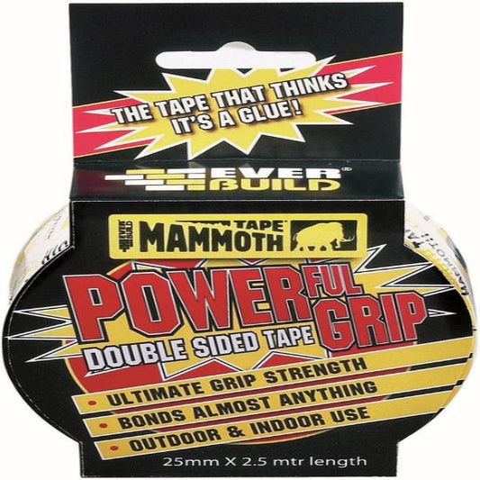 Everbuild 25mm Double Sided Powergrip Tape