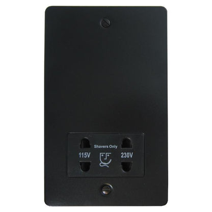 Flat Black Shaver Socket - G+H FFB30B