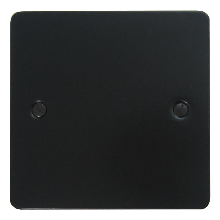 Flat Black Blank Plate (1 Gang) - G+H FFB31