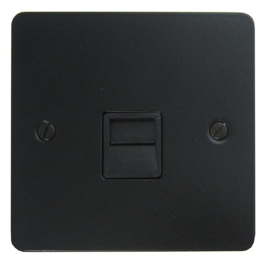 Flat Black Telephone Socket (Slave) - G+H FFB34B