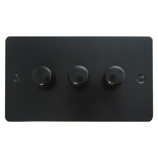 Flat Black LED Dimmer (3 Gang) - G+H FFB523