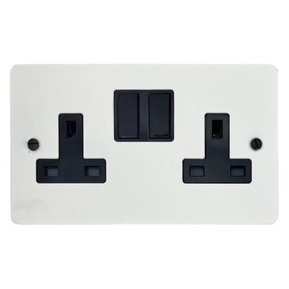 Flat White Socket (Double Socket) - G+H FW10W