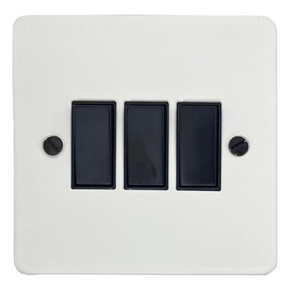 Flat White Light Switch (3 Gang) - G+H FW3W