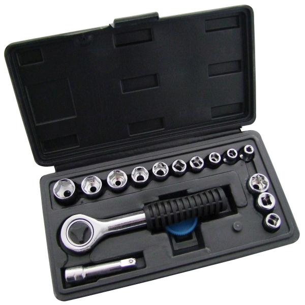 16pc 1/4″ drive socket set