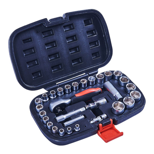 30pc 1/4″ & 3/8″ socket set