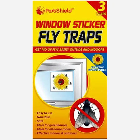 PestShield Window Sticker Fly Traps 3 Pack - [ON5-PRO1004A]