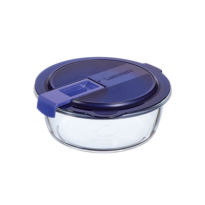 Easy Box Box 92cl D14.8cm Round Blue Lid