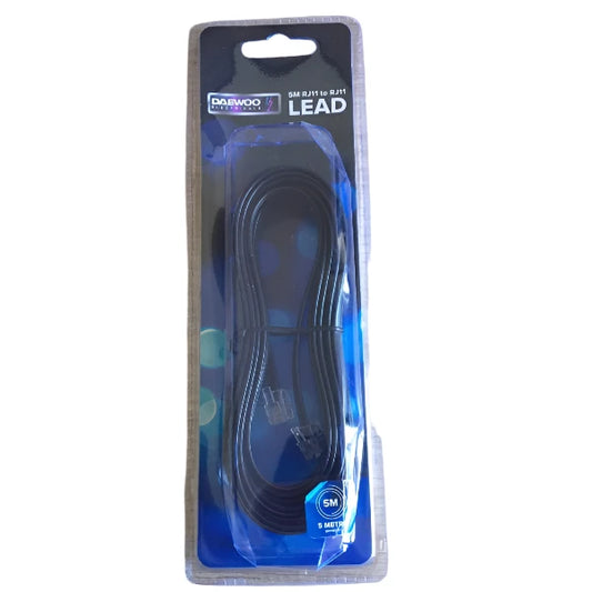 Daewoo ADSL Internet Broadband RJ11 to RJ-11 Cable Lead - 5m Long