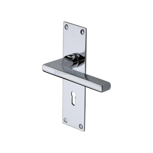 Trident Door Handle on Plate (Lever Lock)
