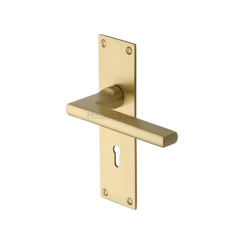 Trident Door Handle on Plate (Lever Lock)