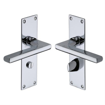 Trident Door Handle on Plate (Bathroom Set)