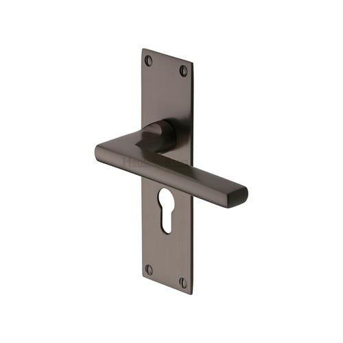 Trident Door Handle on Plate (Euro Profile)