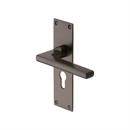 Trident Door Handle on Plate (Euro Profile)