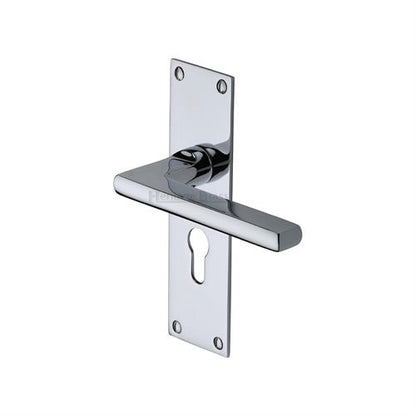 Trident Door Handle on Plate (Euro Profile)