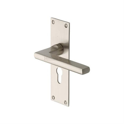 Trident Door Handle on Plate (Euro Profile)