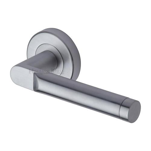 Celia Door Handle on Round Rose