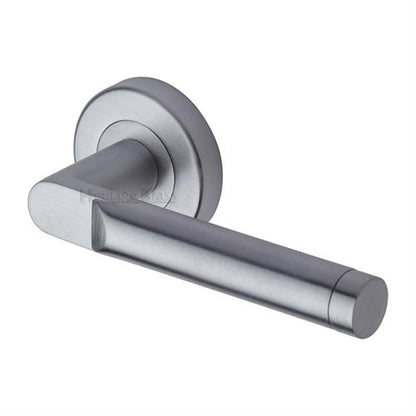 Celia Door Handle on Round Rose