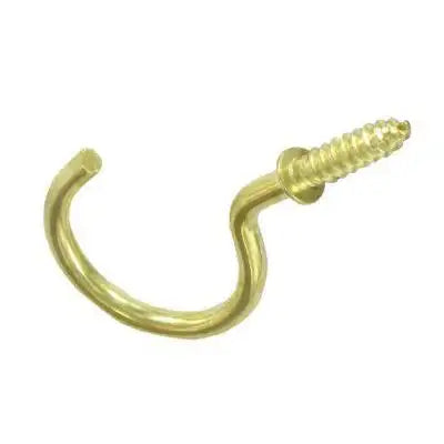 VALUE PACK 1 1/2'' ( 40MM ) CUP HOOKS BRASSED 8 PER PACK