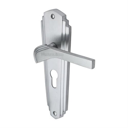 Waldorf Door Handle on Plate (Euro Profile)